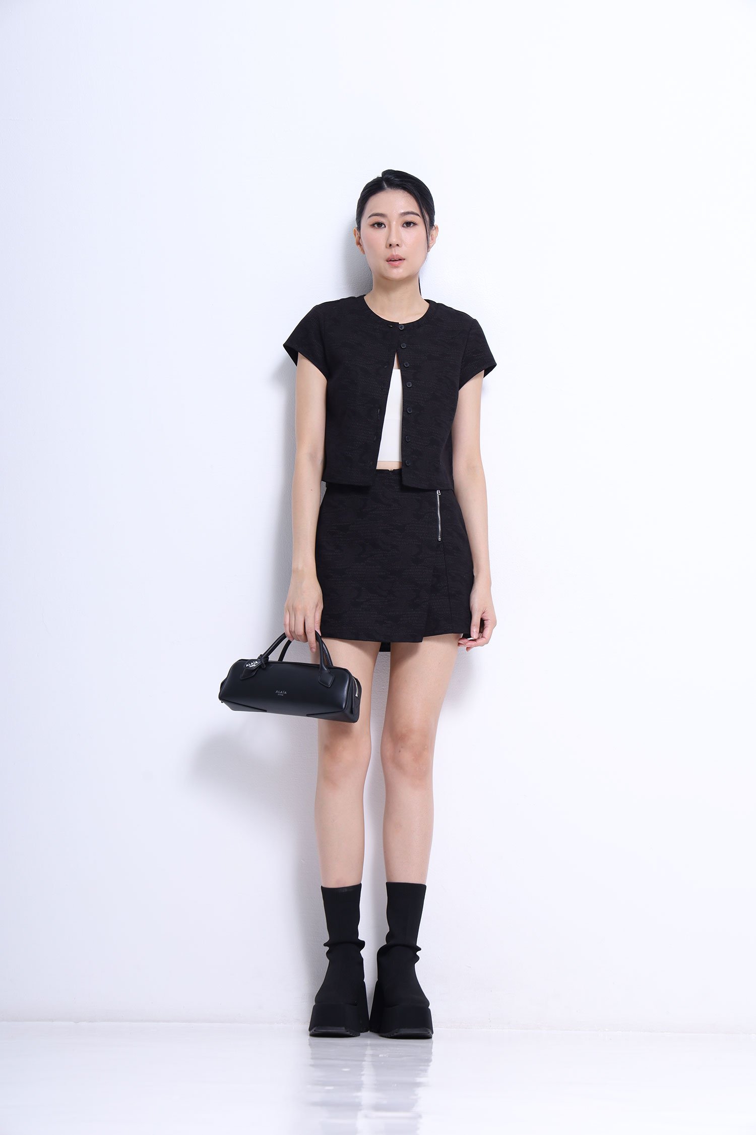 Cropped Button-Up Jacket - Image 8