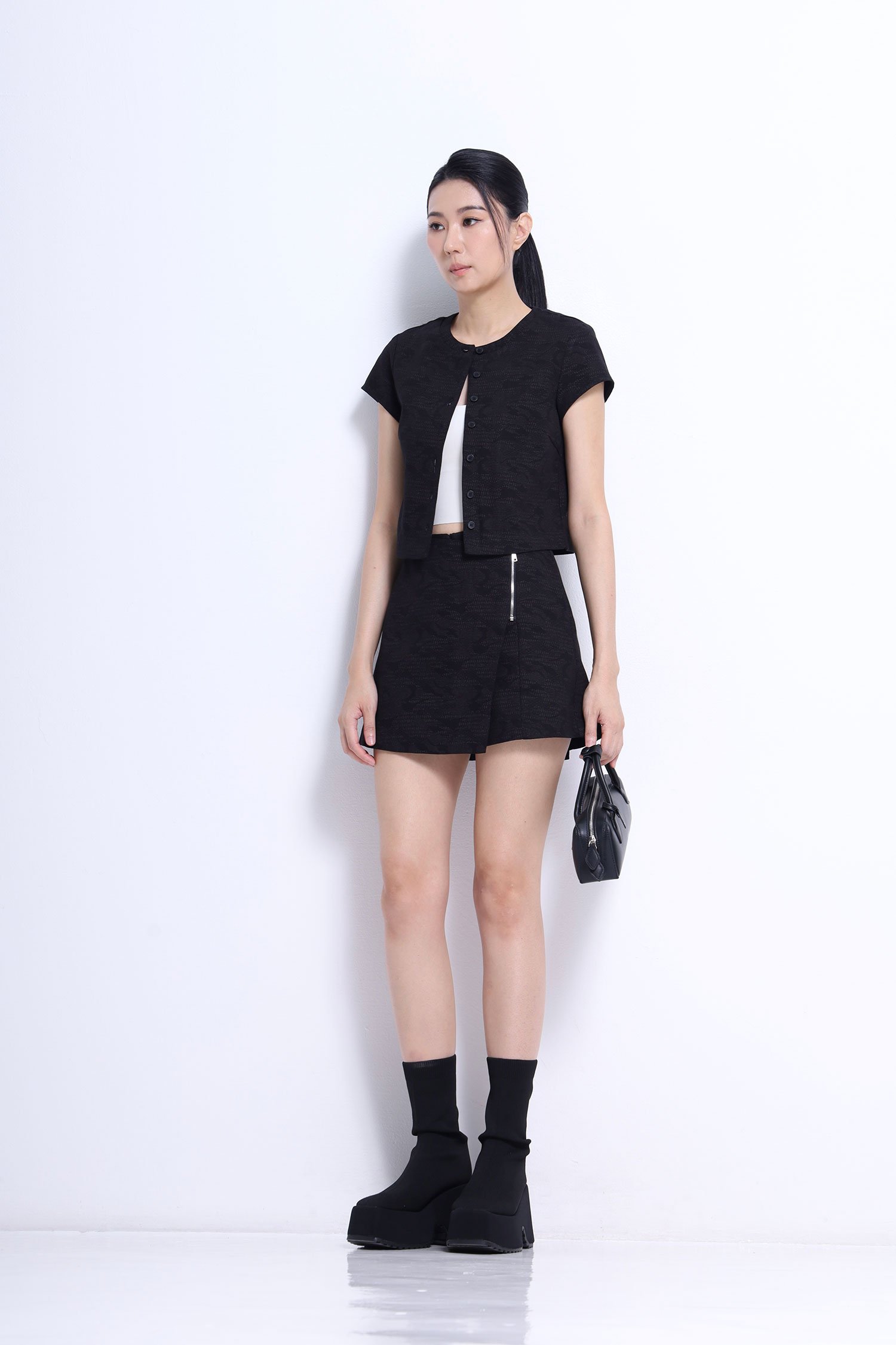 Cropped Button-Up Jacket - Image 7