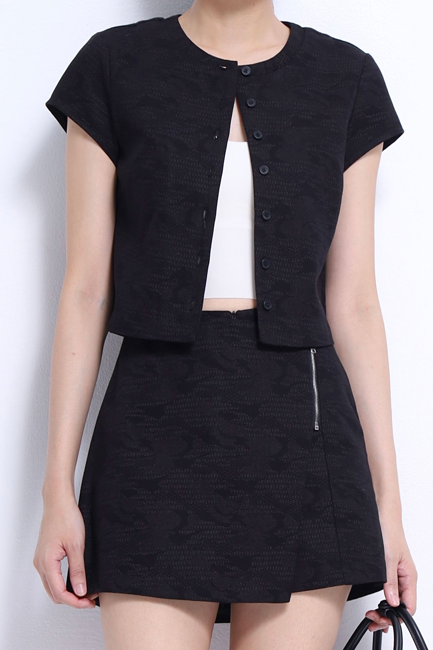 Cropped Button-Up Jacket - Image 10