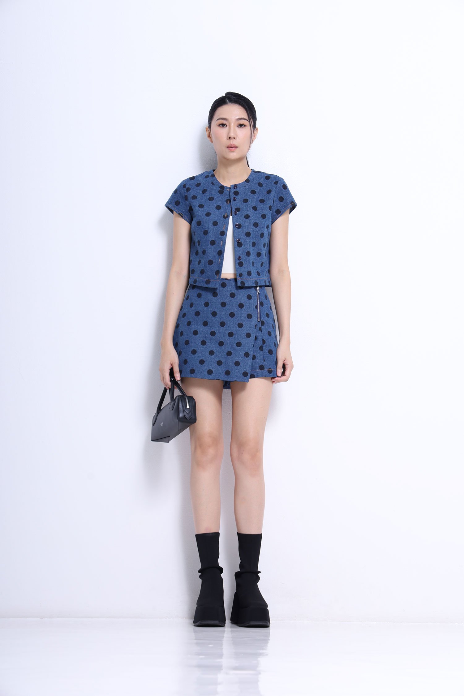 Cropped Button-Up Jacket - Image 11