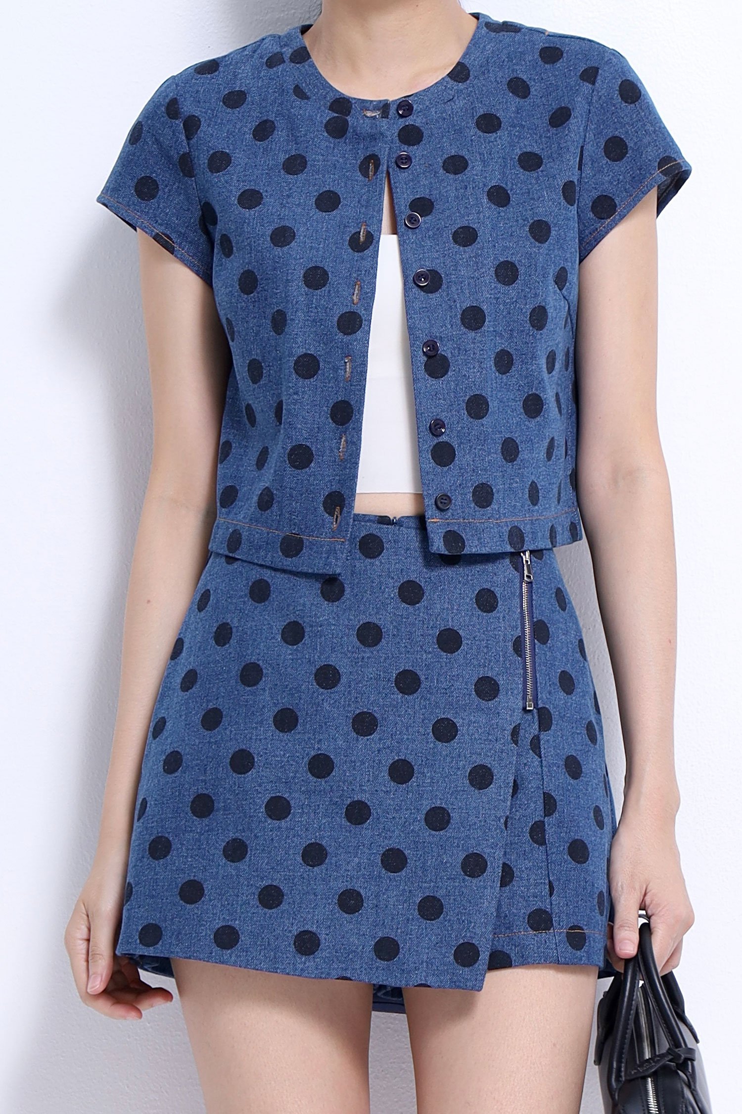 Cropped Button-Up Jacket - Image 15