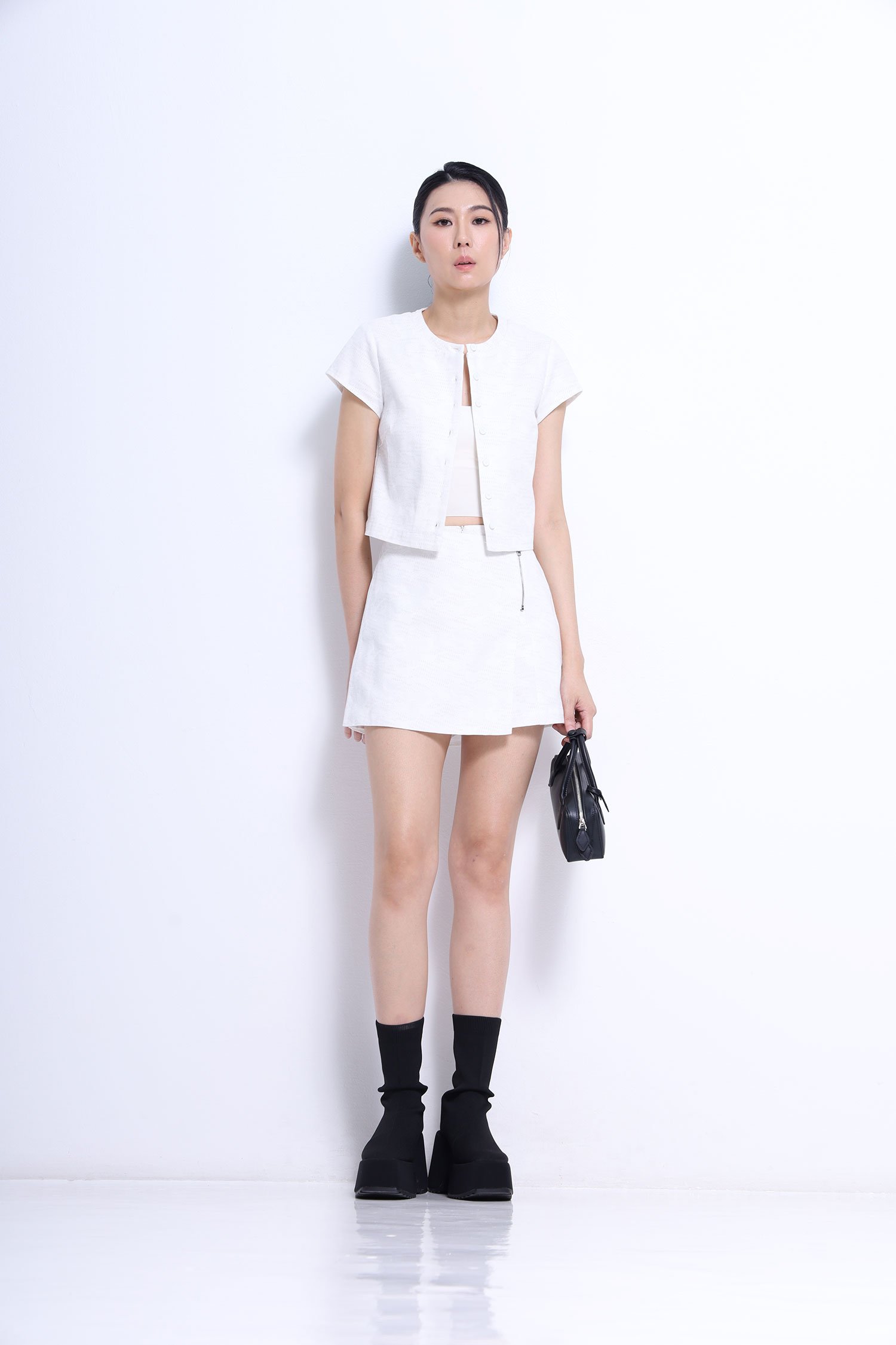 Cropped Button-Up Jacket - Image 2