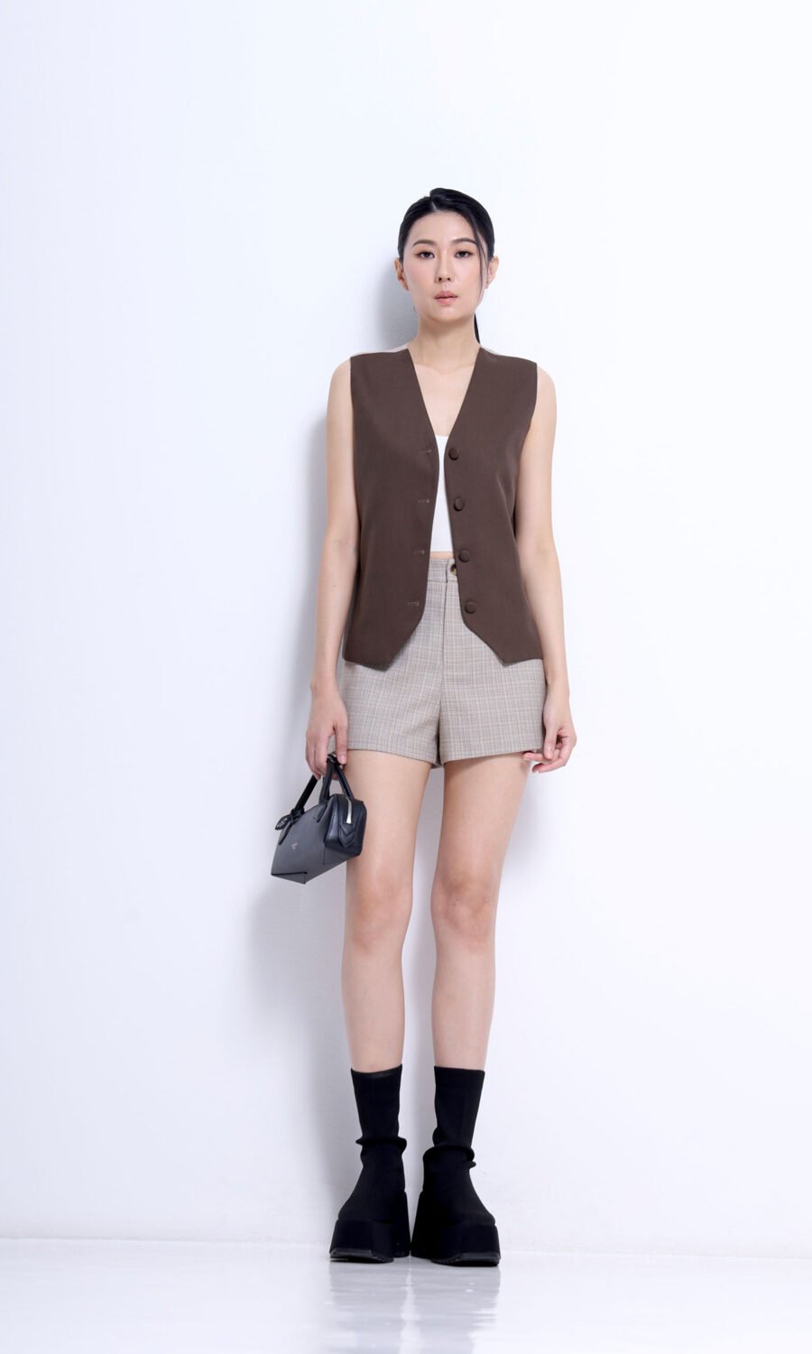 High-Waisted Tailored Shorts