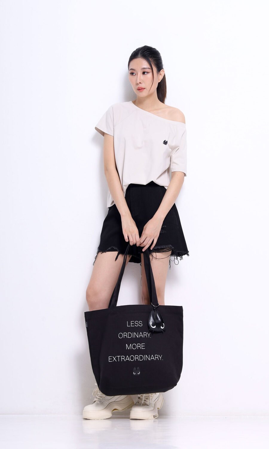 Fluid Drape Off-Shoulder Relaxed Top