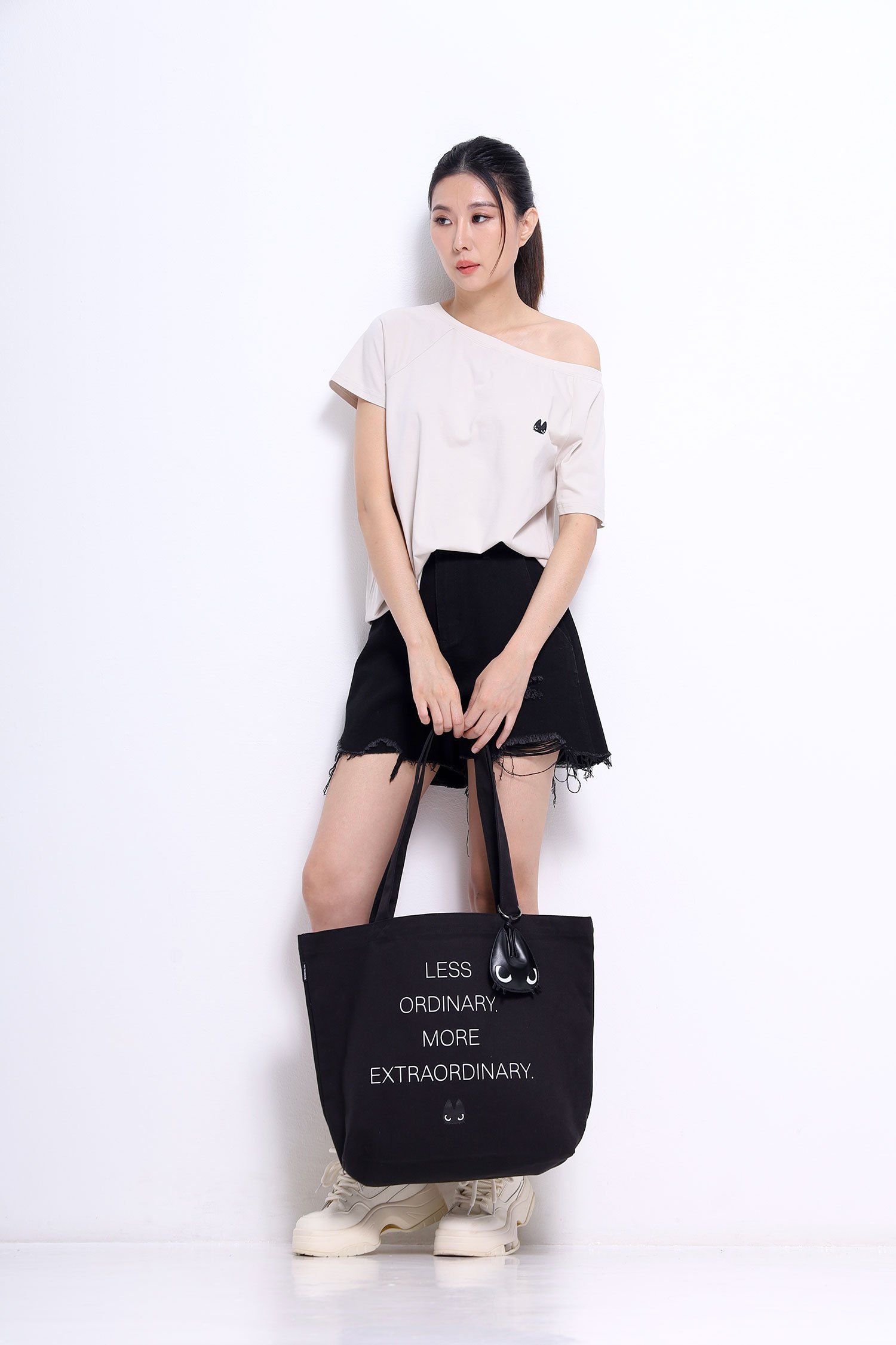 Fluid Drape Off-Shoulder Relaxed Top