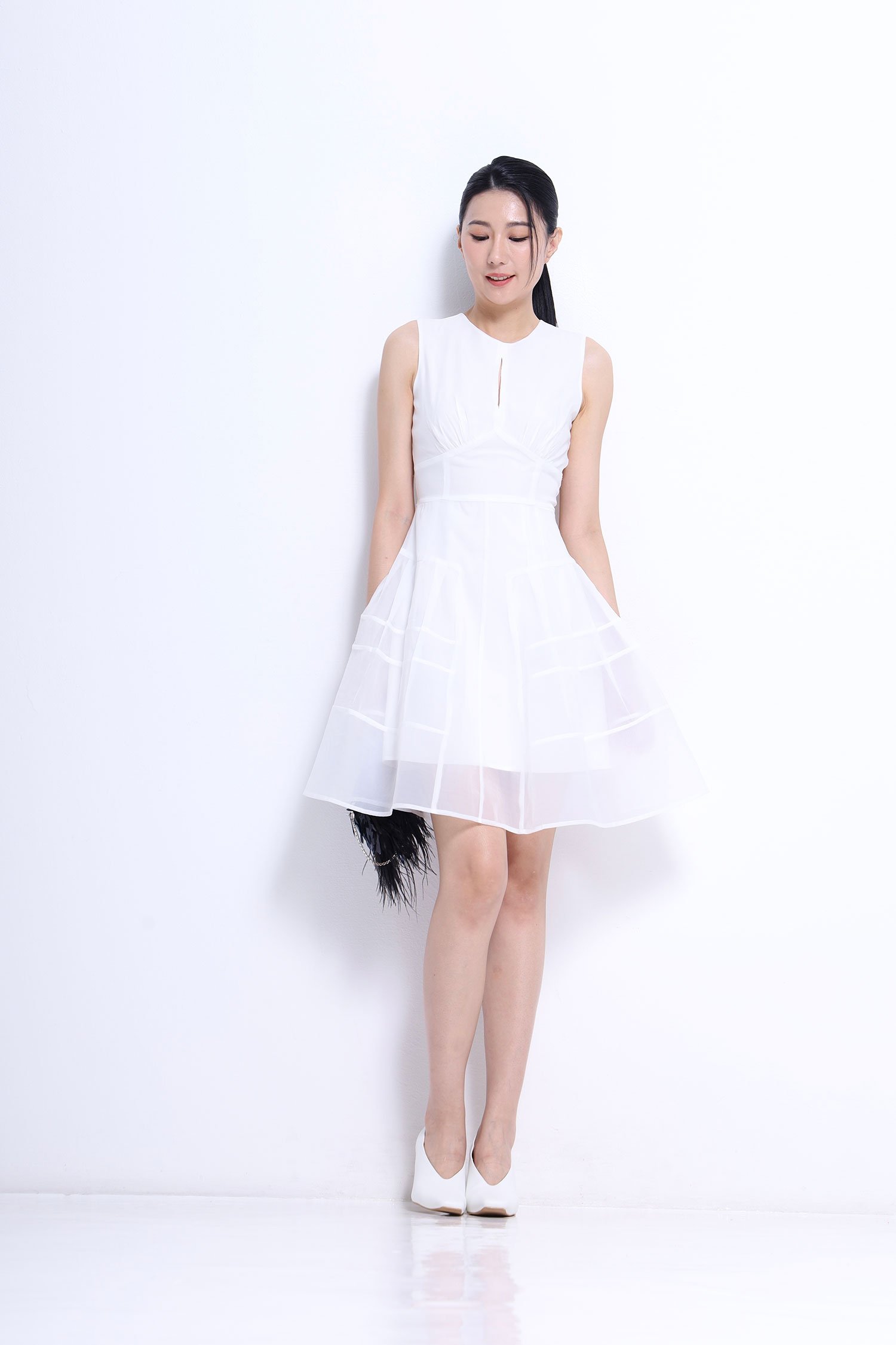 Panelled Mini Dress - Image 3