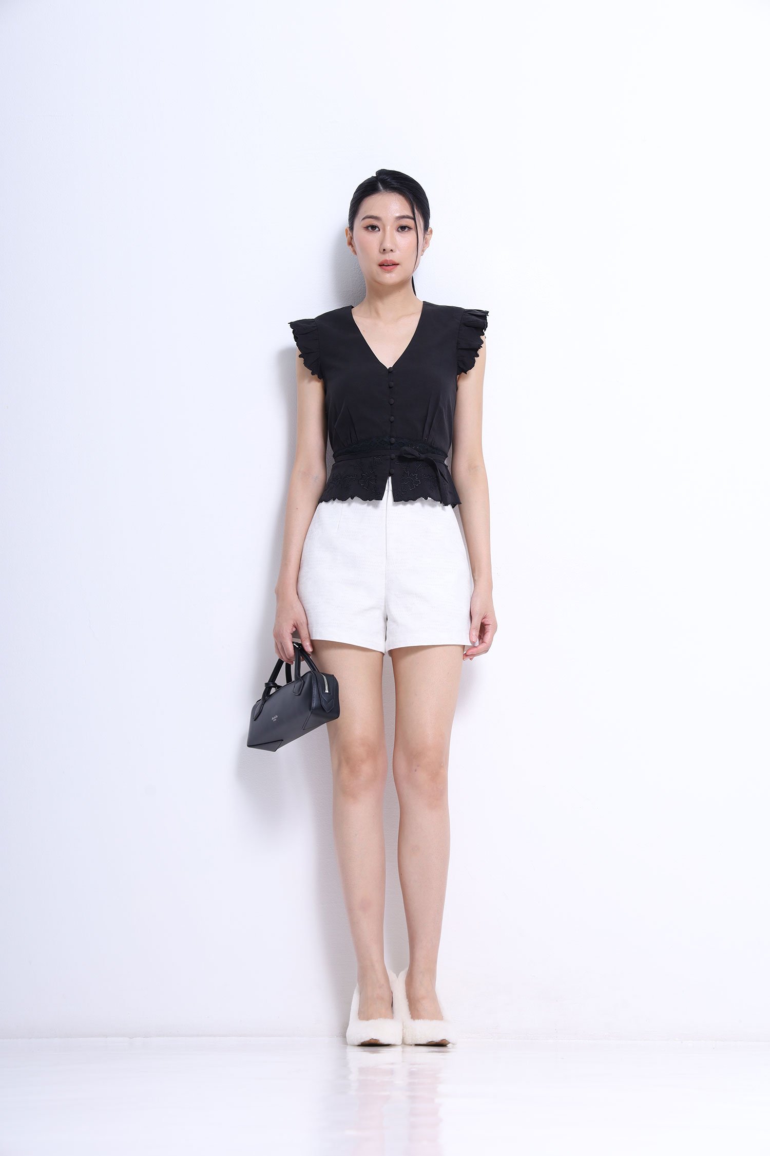 Textured Tailored Shorts - Image 7