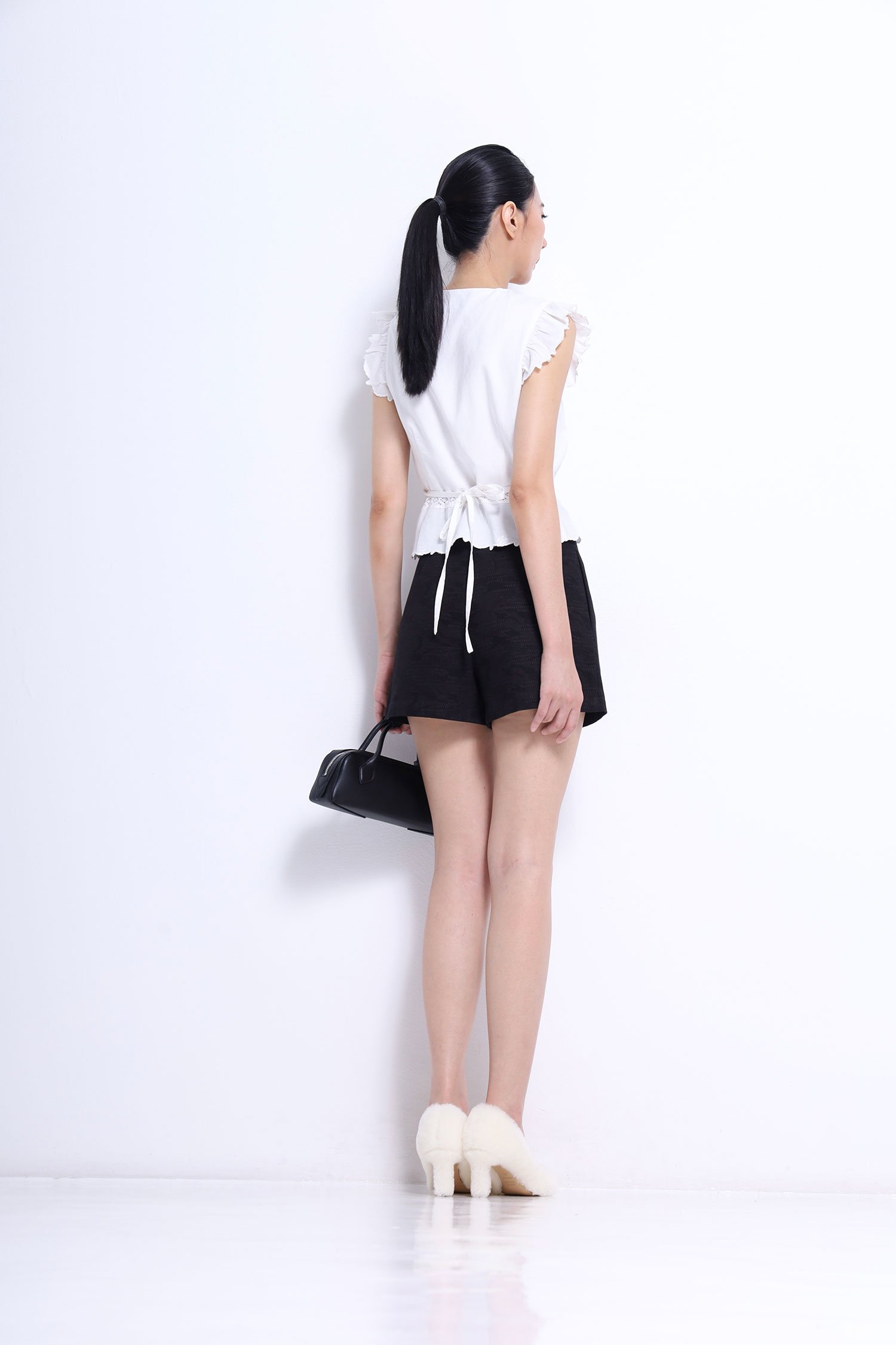 Textured Tailored Shorts - Image 2