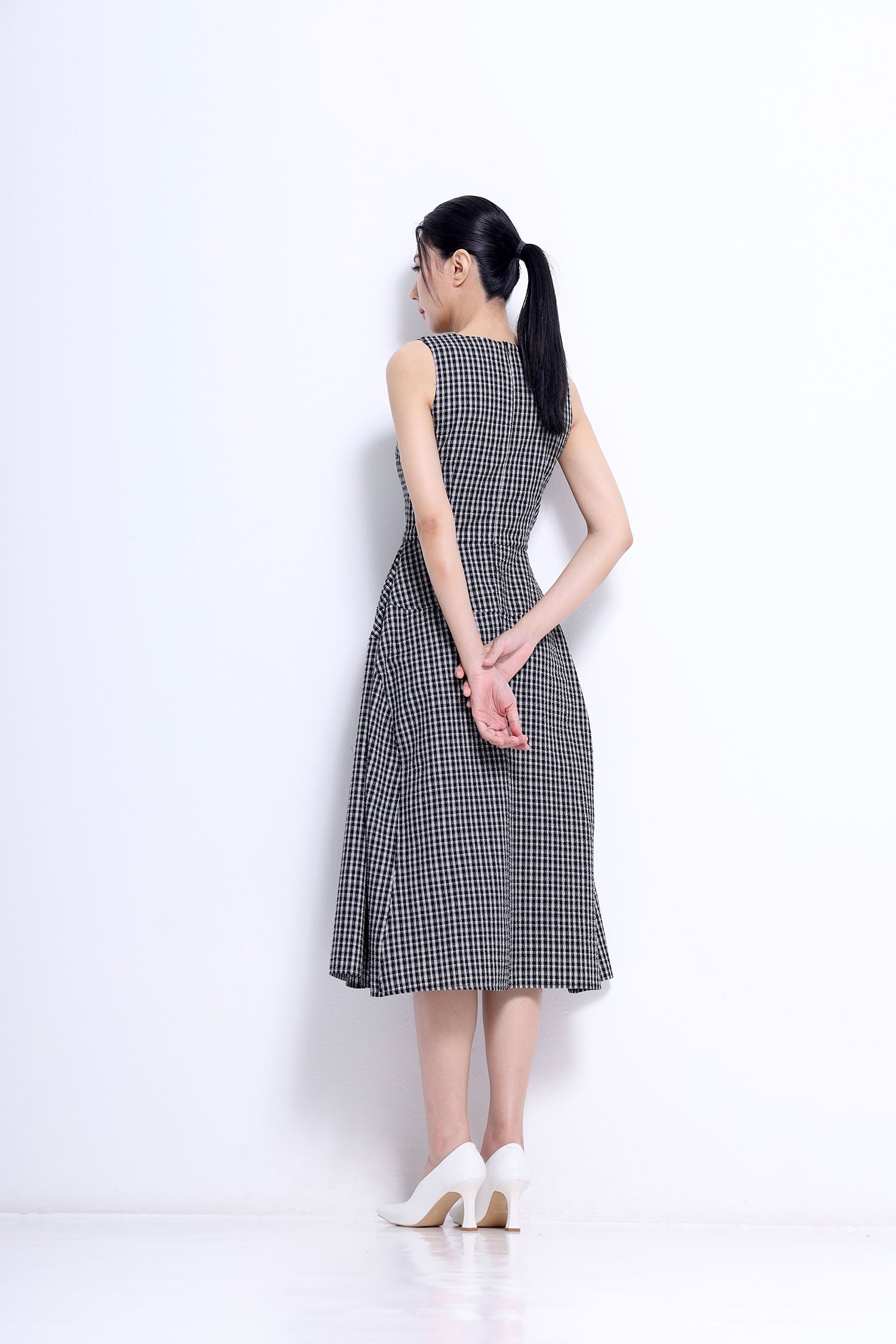 Sleeveless Fit-and-Flare Midi Dress - Image 14