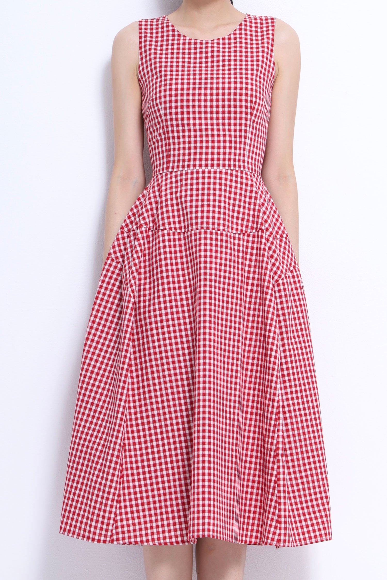 Sleeveless Fit-and-Flare Midi Dress - Image 5