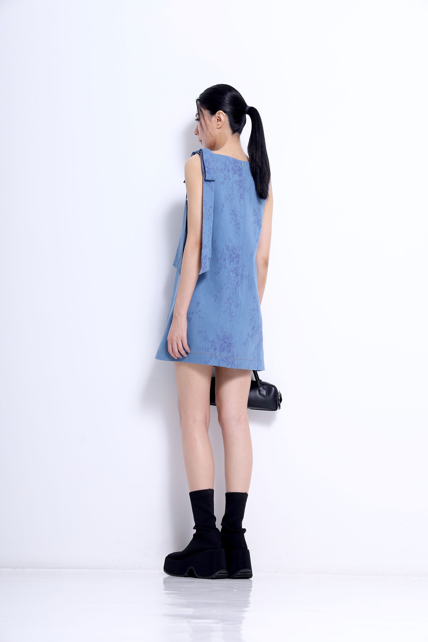 V-Neck Mini Dress - Image 9