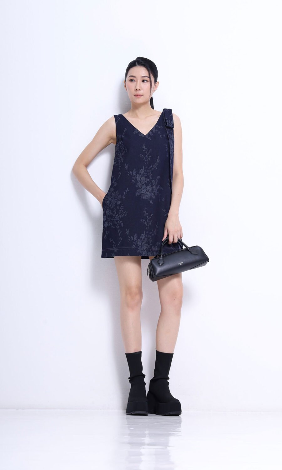 V-Neck Mini Dress