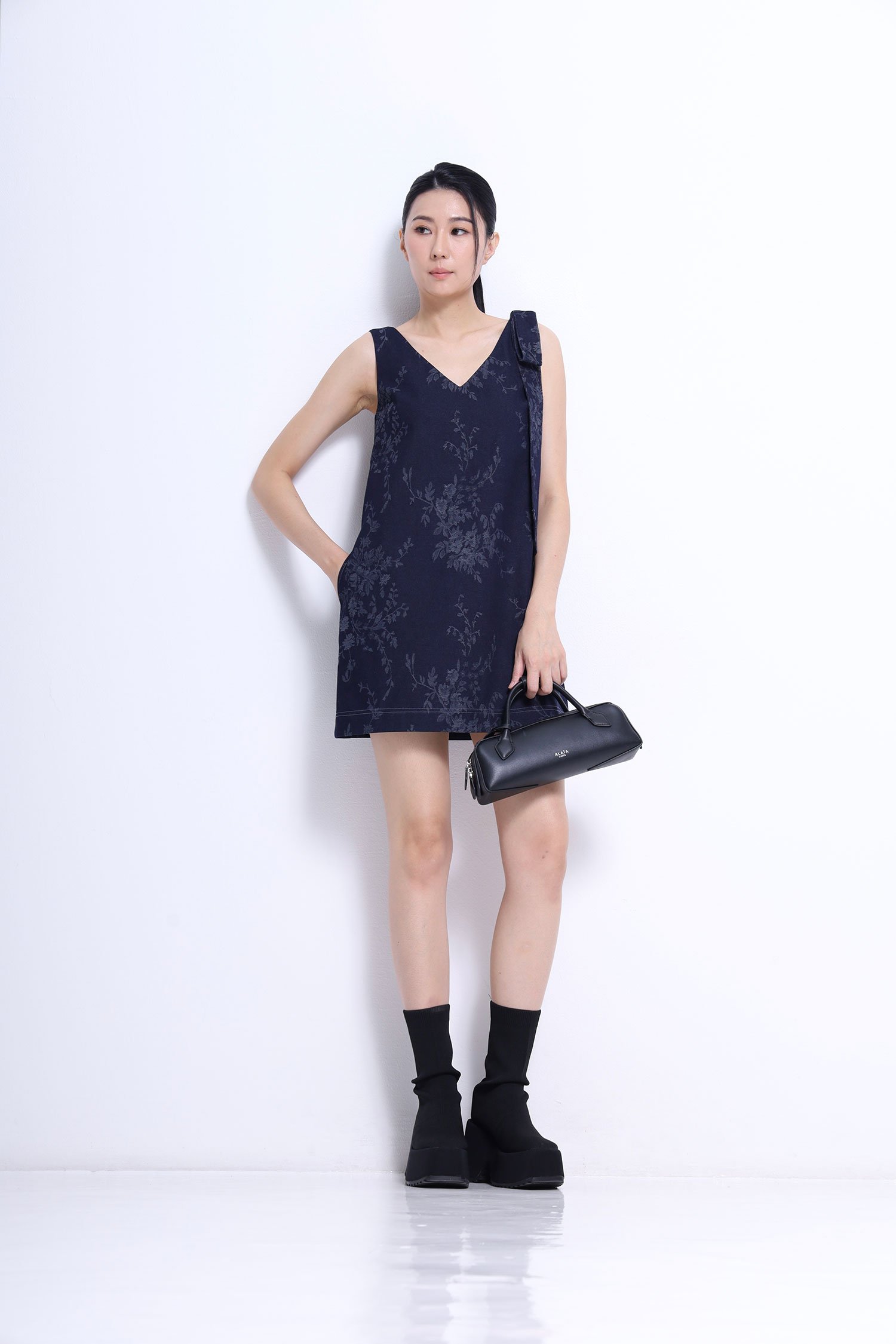 V-Neck Mini Dress