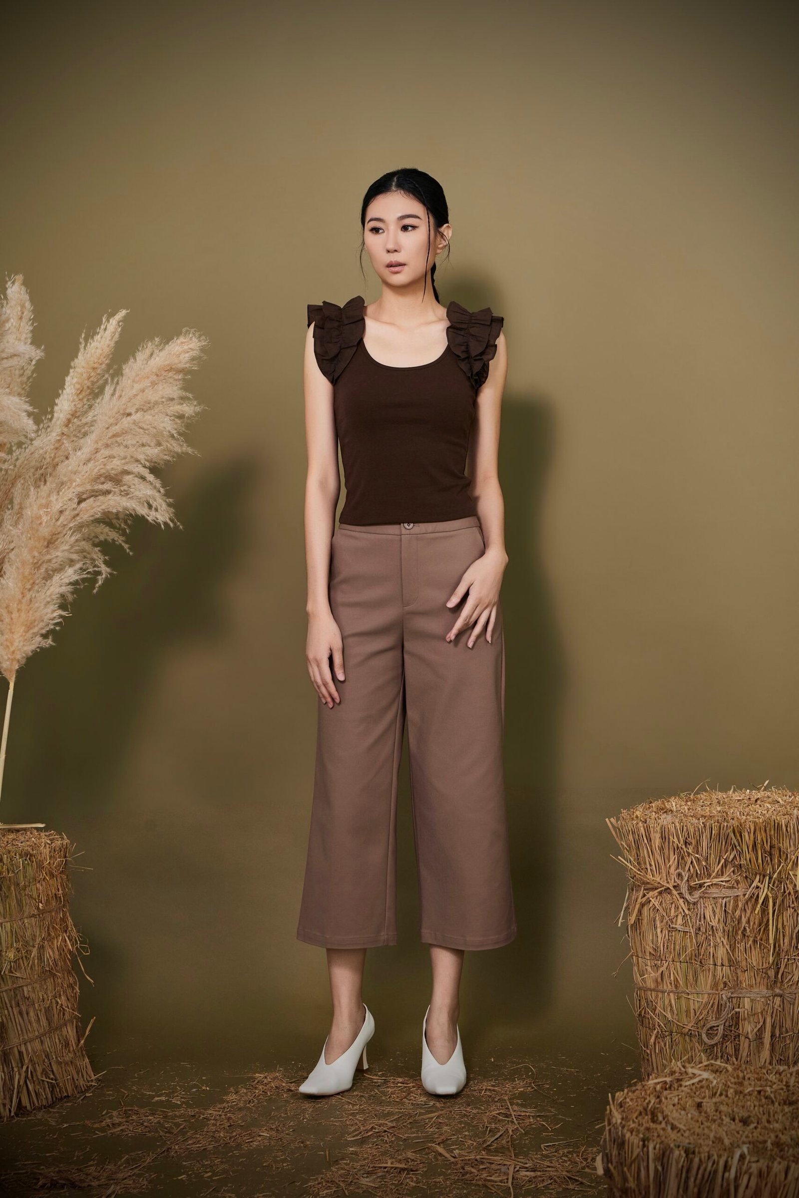 RUFFLE SHOULDER TOP - Image 3