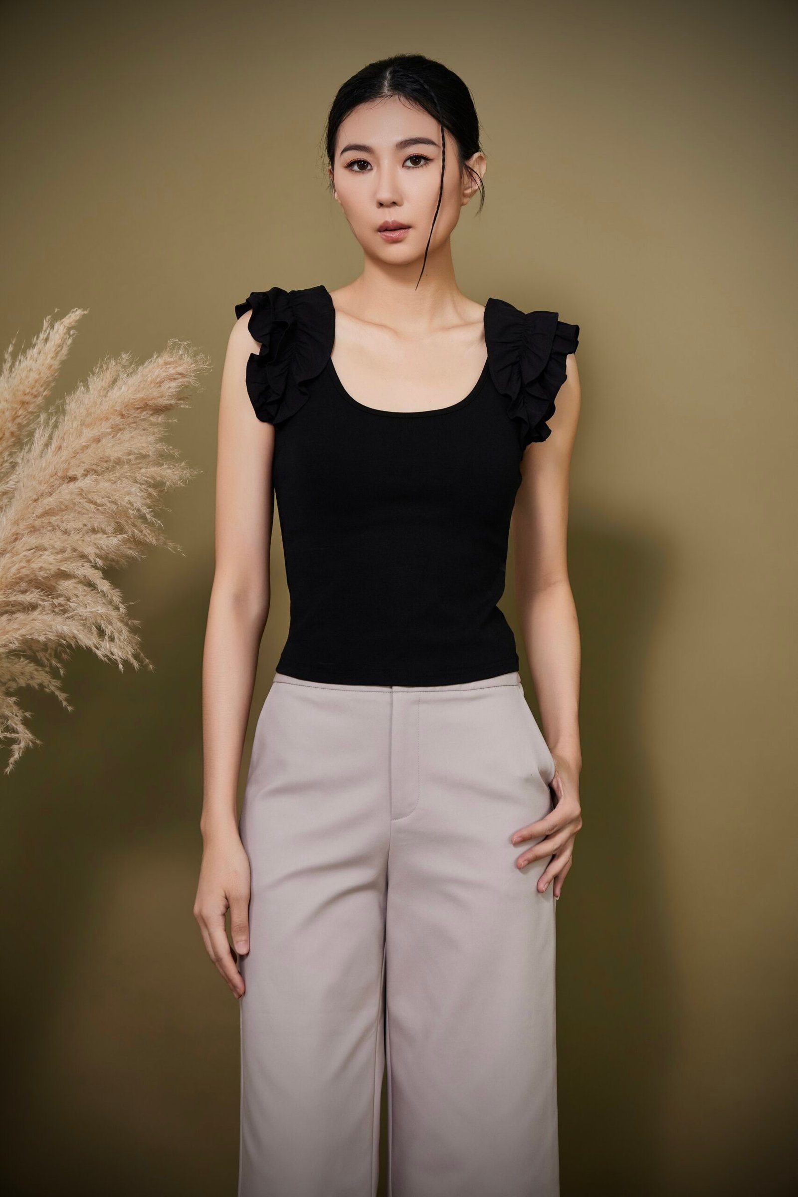 RUFFLE SHOULDER TOP - Image 10
