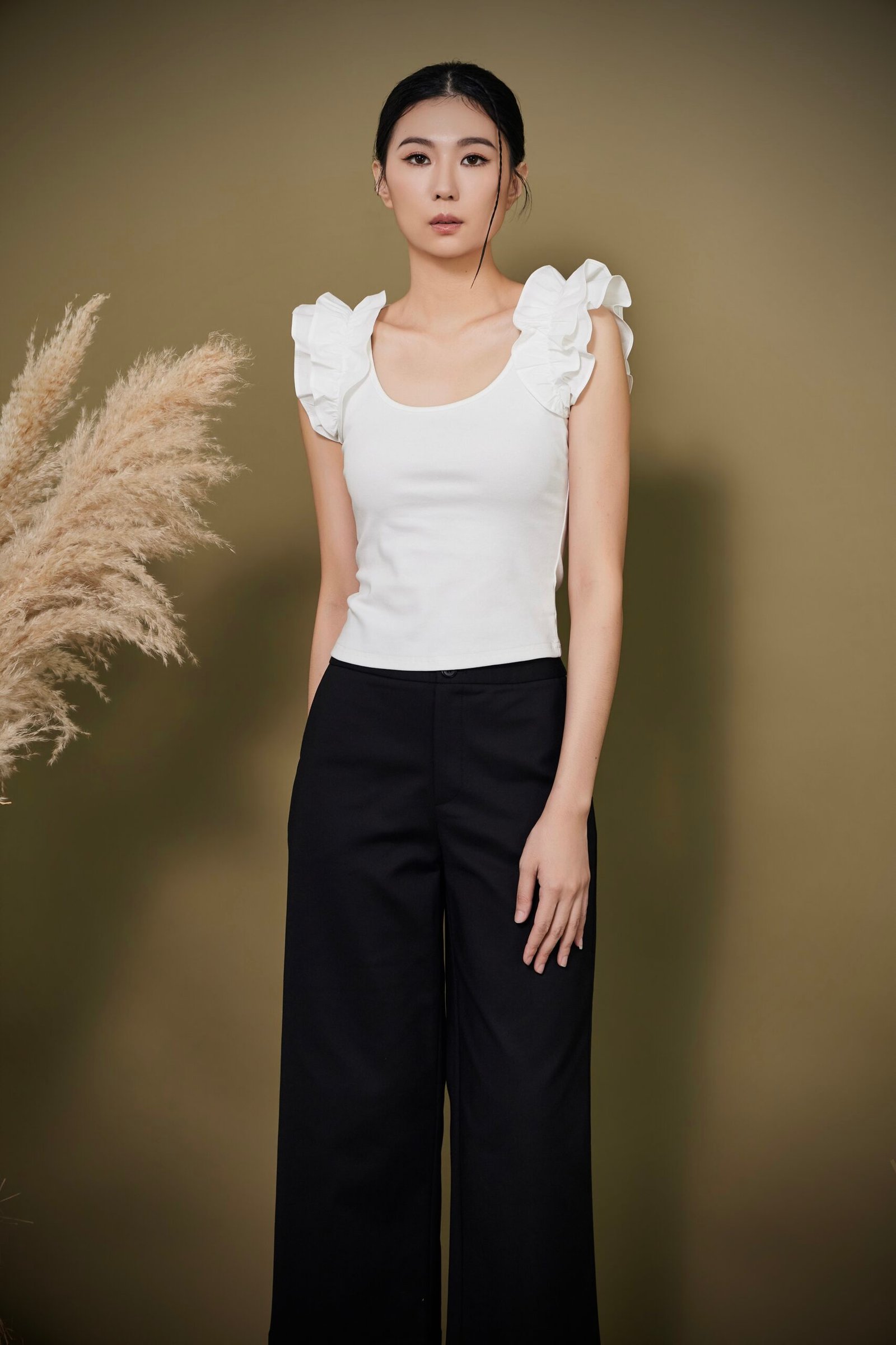 RUFFLE SHOULDER TOP - Image 8