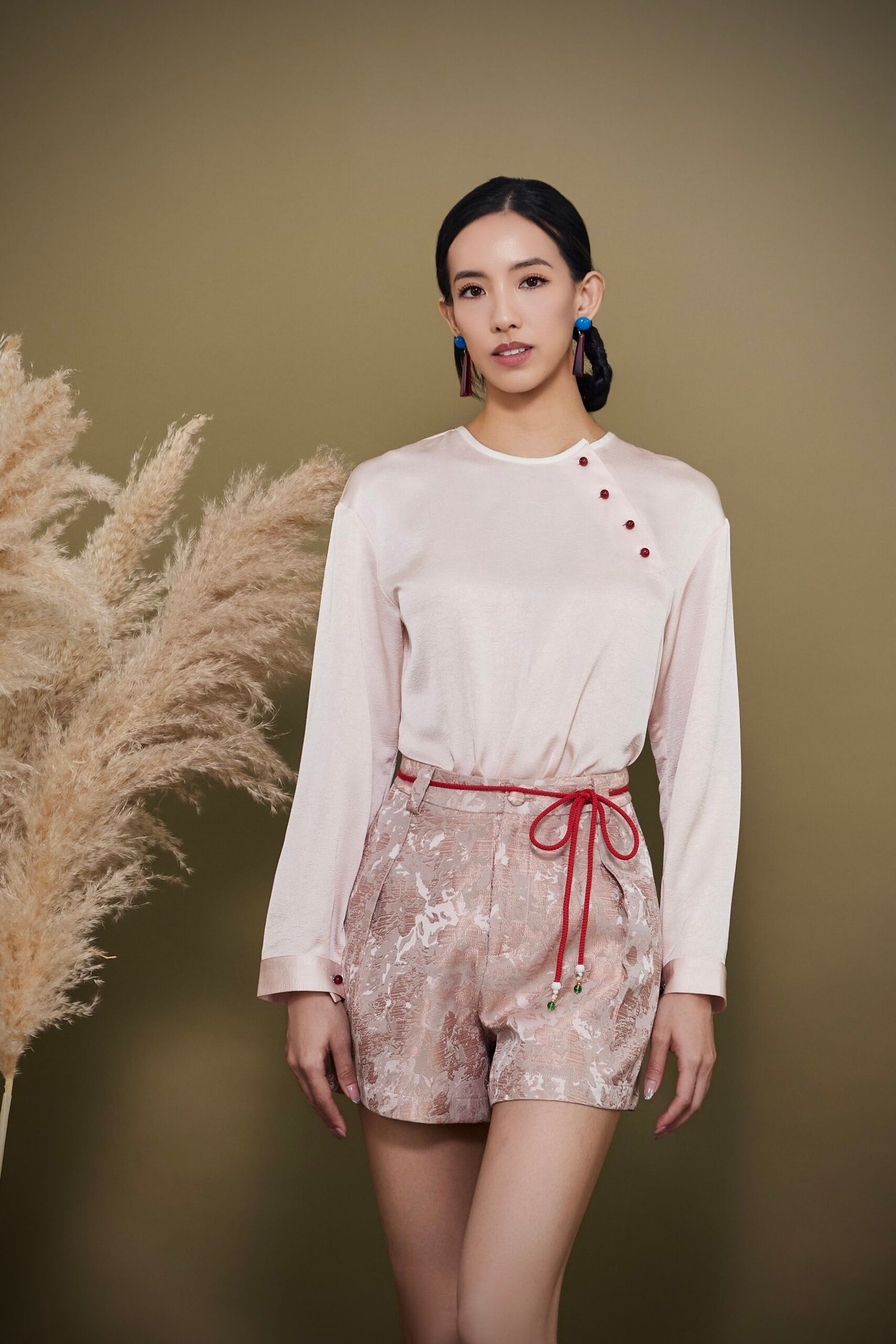 JACQUARD DRAWSTRING SHORTS - Image 9