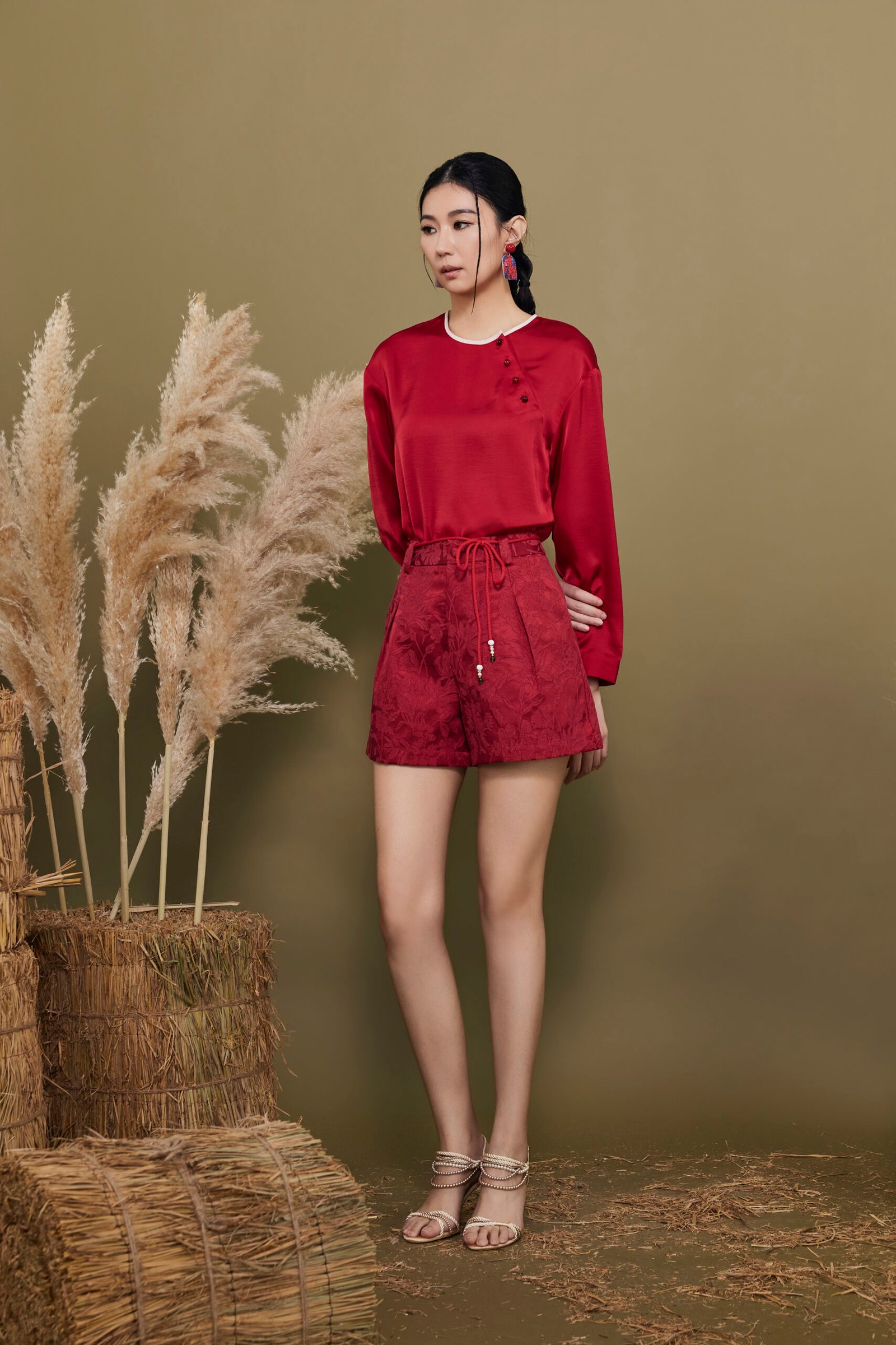 JACQUARD DRAWSTRING SHORTS - Image 3
