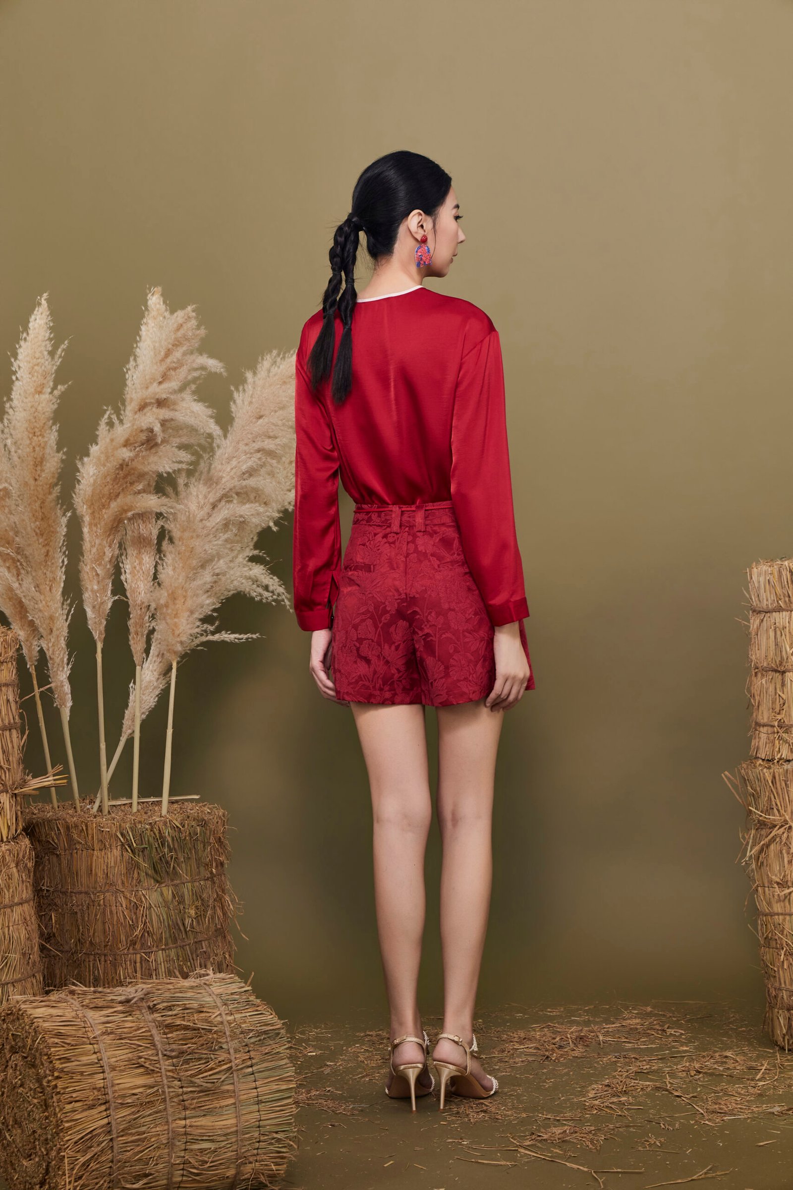 JACQUARD DRAWSTRING SHORTS - Image 5