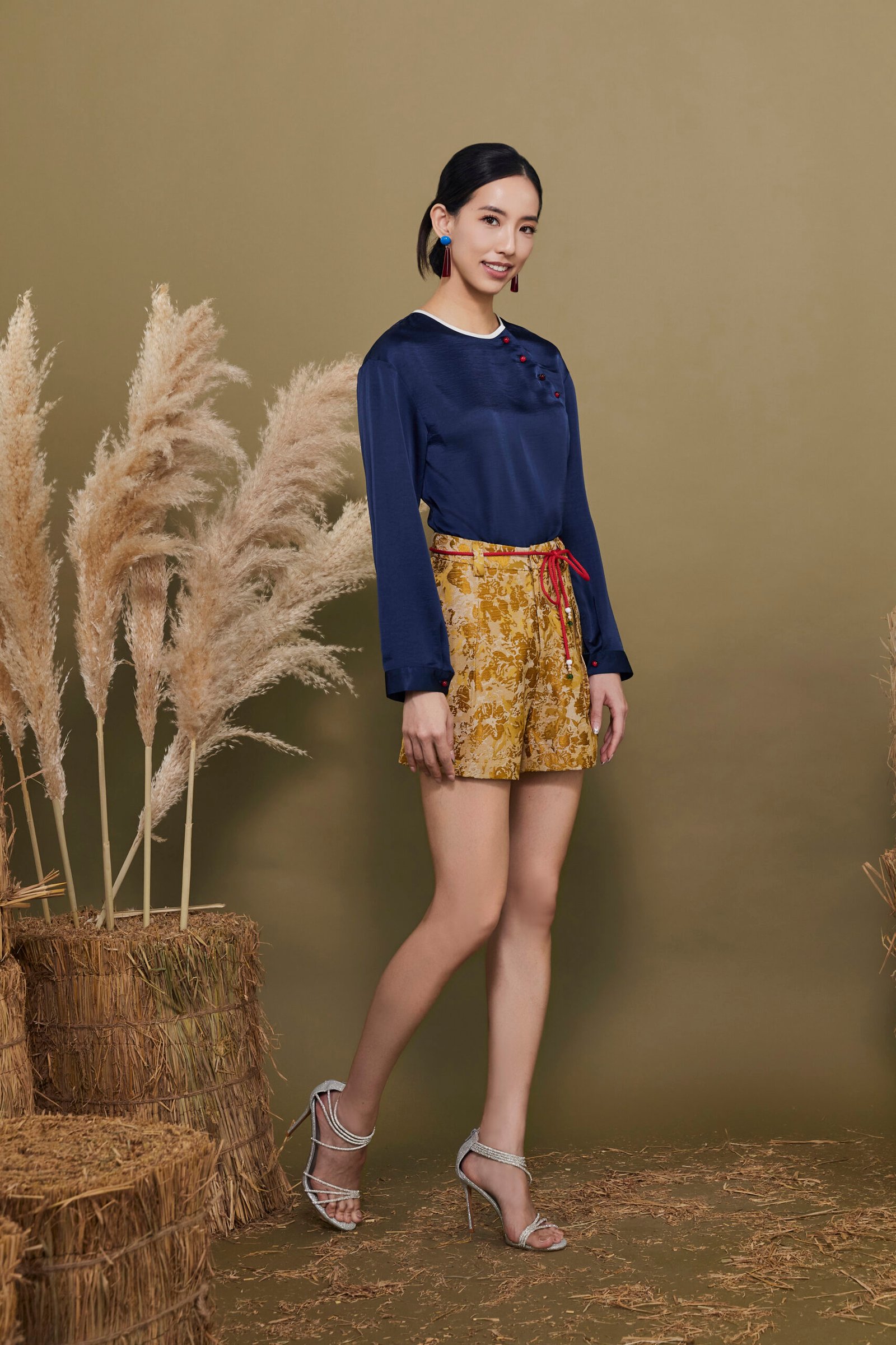 JACQUARD DRAWSTRING SHORTS - Image 11